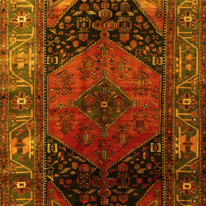 Machine Washable Persian Yellow Traditional Rug, wshtr1859yw