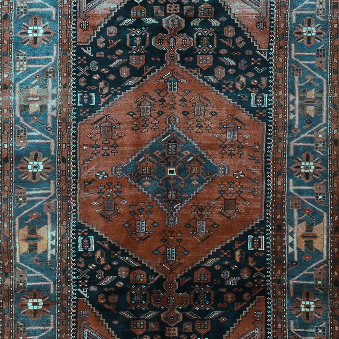 Machine Washable Persian Light Blue Traditional Rug, wshtr1859lblu