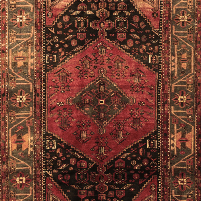 Machine Washable Persian Brown Traditional Rug, wshtr1859brn