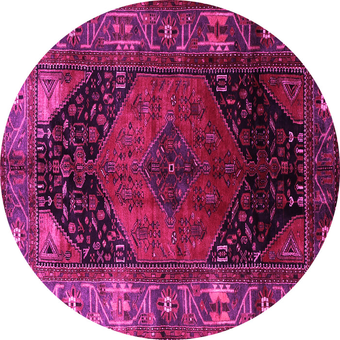 Round Persian Pink Traditional Rug, tr1859pnk