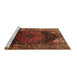 Sideview of Machine Washable Persian Brown Traditional Rug, wshtr1859brn