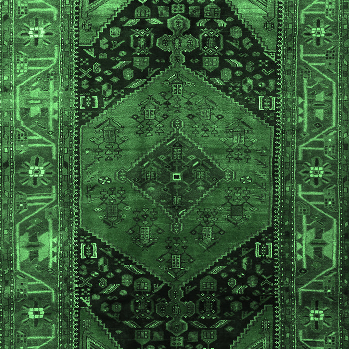 Machine Washable Persian Emerald Green Traditional Area Rugs, wshtr1859emgrn