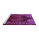 Sideview of Machine Washable Persian Purple Traditional Area Rugs, wshtr1859pur