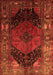 Serging Thickness of Machine Washable Persian Orange Traditional Area Rugs, wshtr1859org