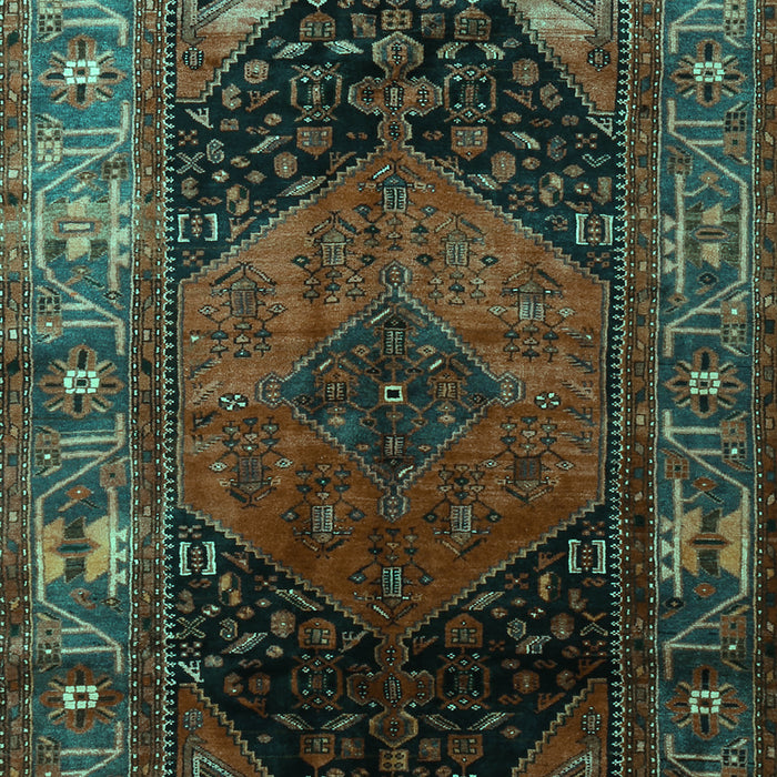Machine Washable Persian Turquoise Traditional Area Rugs, wshtr1859turq