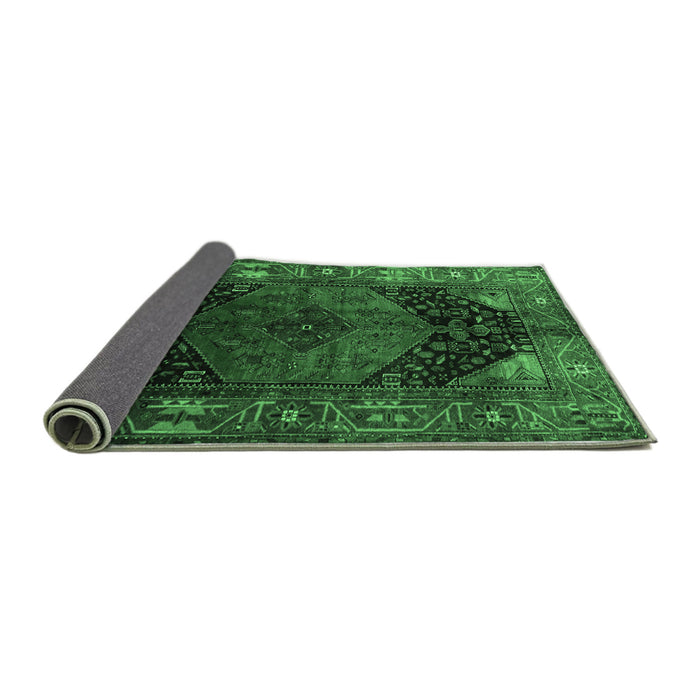 Sideview of Persian Emerald Green Traditional Rug, tr1859emgrn
