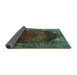 Sideview of Persian Turquoise Traditional Rug, tr1859turq