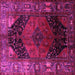 Square Persian Pink Traditional Rug, tr1859pnk