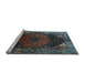 Sideview of Machine Washable Persian Light Blue Traditional Rug, wshtr1859lblu