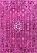 Machine Washable Persian Pink Traditional Rug, wshtr185pnk