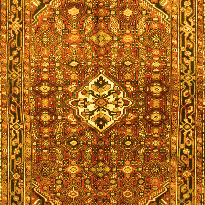 Machine Washable Persian Yellow Traditional Rug, wshtr185yw