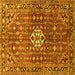 Square Persian Yellow Traditional Rug, tr185yw