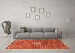 Machine Washable Persian Orange Traditional Area Rugs in a Living Room, wshtr185org