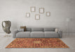 Machine Washable Persian Brown Traditional Rug in a Living Room,, wshtr185brn