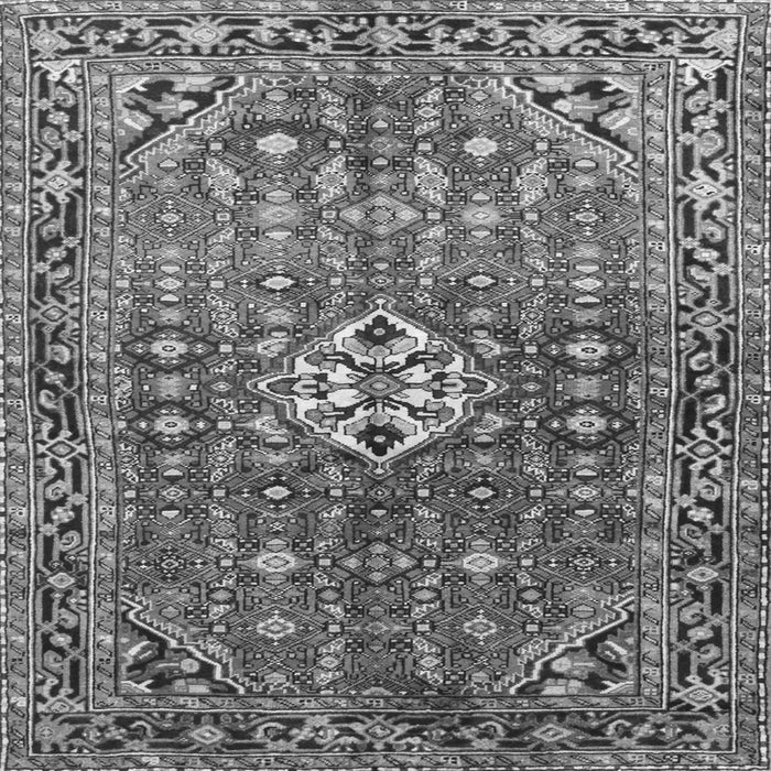 Round Machine Washable Persian Gray Traditional Rug, wshtr185gry