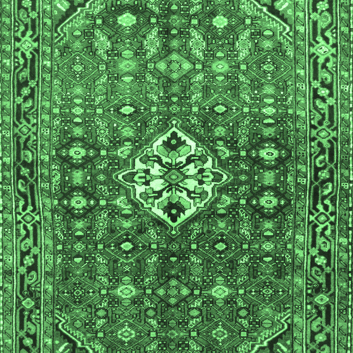 Machine Washable Persian Emerald Green Traditional Area Rugs, wshtr185emgrn