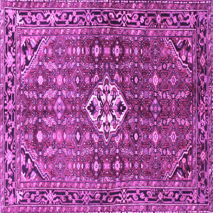 Square Machine Washable Persian Purple Traditional Area Rugs, wshtr185pur