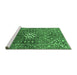 Sideview of Machine Washable Persian Emerald Green Traditional Area Rugs, wshtr185emgrn