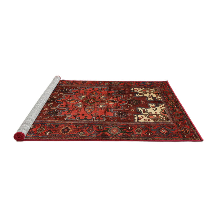 Sideview of Machine Washable Traditional Sienna Brown Rug, wshtr1860