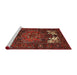 Sideview of Machine Washable Traditional Sienna Brown Rug, wshtr1860