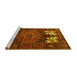 Sideview of Machine Washable Persian Yellow Traditional Rug, wshtr1860yw