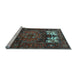 Sideview of Machine Washable Persian Light Blue Traditional Rug, wshtr1860lblu