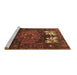 Sideview of Machine Washable Persian Brown Traditional Rug, wshtr1860brn