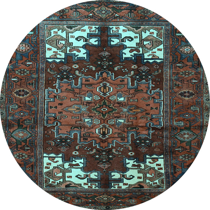 Square Machine Washable Persian Light Blue Traditional Rug, wshtr1860lblu