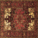 Square Machine Washable Persian Brown Traditional Rug, wshtr1860brn