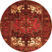 Machine Washable Persian Orange Traditional Area Rugs, wshtr1860org