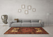 Machine Washable Persian Brown Traditional Rug in a Living Room,, wshtr1860brn