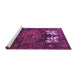 Sideview of Machine Washable Persian Purple Traditional Area Rugs, wshtr1860pur