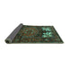 Sideview of Persian Turquoise Traditional Rug, tr1860turq