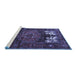 Sideview of Machine Washable Persian Blue Traditional Rug, wshtr1860blu