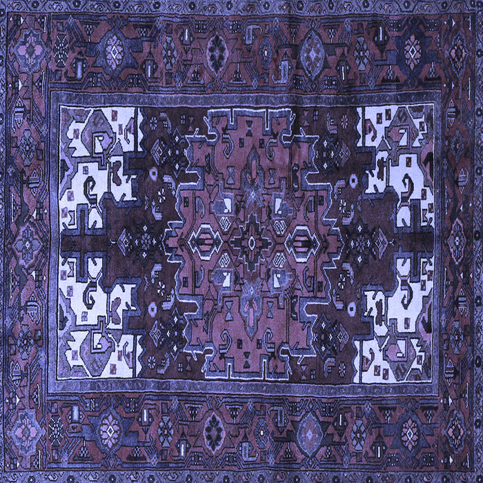 Square Persian Blue Traditional Rug, tr1860blu
