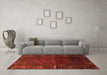 Machine Washable Persian Orange Traditional Area Rugs in a Living Room, wshtr1861org