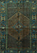 Machine Washable Persian Turquoise Traditional Area Rugs, wshtr1861turq