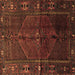 Square Persian Brown Traditional Rug, tr1861brn