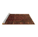 Sideview of Machine Washable Persian Brown Traditional Rug, wshtr1861brn