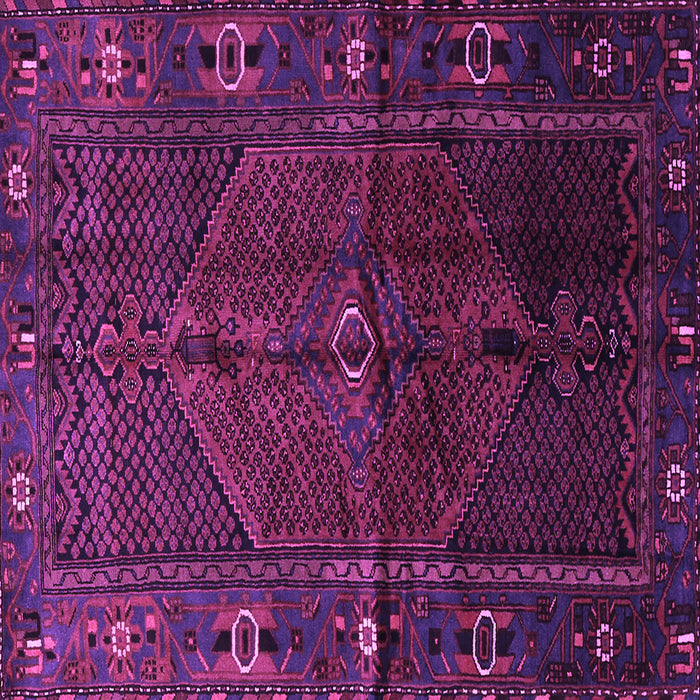 Square Persian Purple Traditional Rug, tr1861pur
