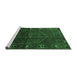 Sideview of Machine Washable Persian Emerald Green Traditional Area Rugs, wshtr1861emgrn