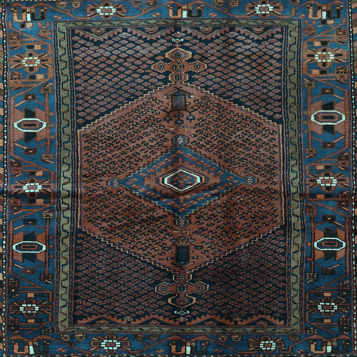 Square Persian Light Blue Traditional Rug, tr1861lblu
