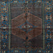 Square Persian Light Blue Traditional Rug, tr1861lblu