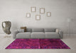 Machine Washable Persian Pink Traditional Rug in a Living Room, wshtr1861pnk