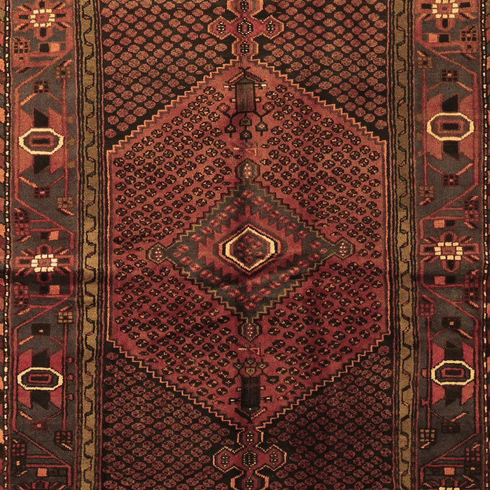 Machine Washable Persian Brown Traditional Rug, wshtr1861brn