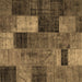 Square Patchwork Brown Transitional Rug, tr1862brn