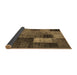 Sideview of Patchwork Brown Transitional Rug, tr1862brn