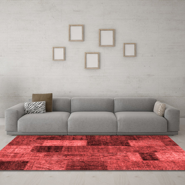 Transitional Red Washable Rugs
