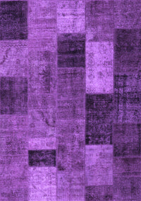 Patchwork Purple Transitional Rug, tr1862pur