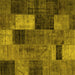 Square Patchwork Yellow Transitional Rug, tr1862yw